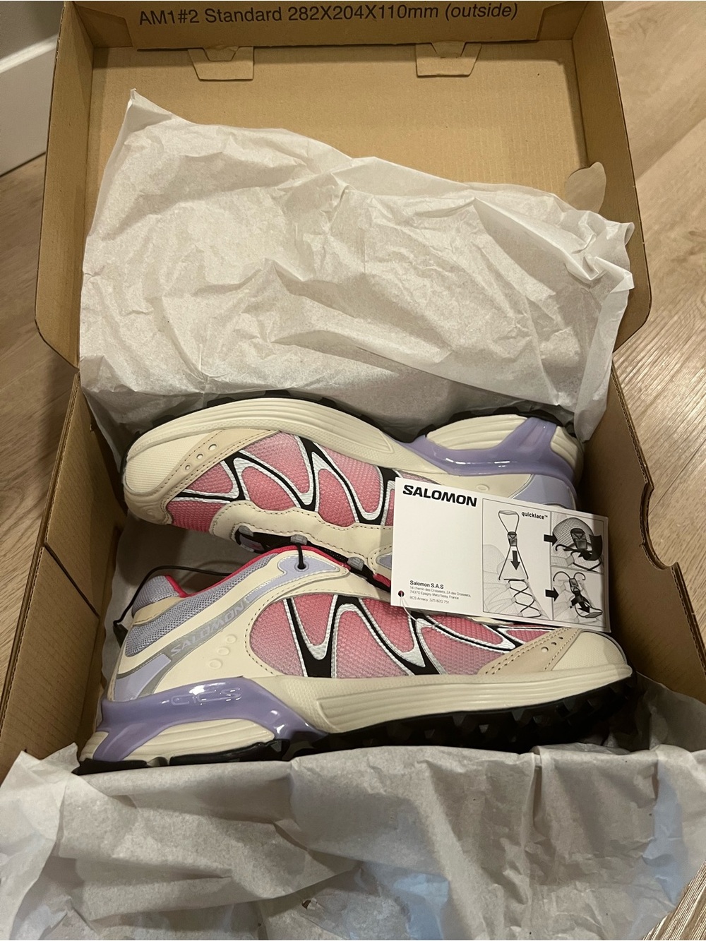 Salomon Women’s Pink, Cream & Lavender Trail Sneakers